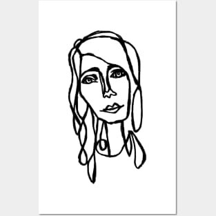 Hand Drawn Kind Girl Portrait Posters and Art